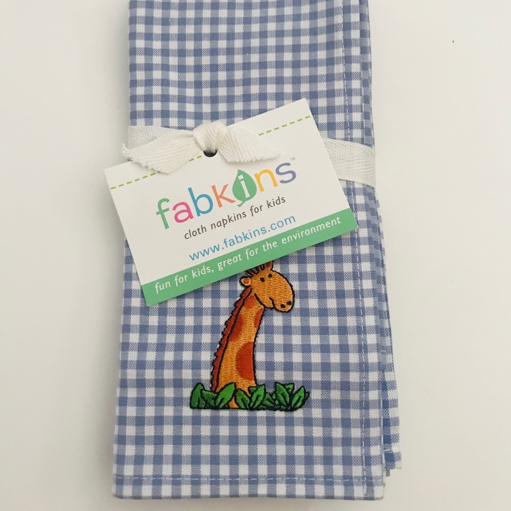 2 Sets NWT Fabric Napkins - Animal and Ballet Cloth Napkins for Kids